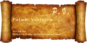 Palade Violetta névjegykártya
